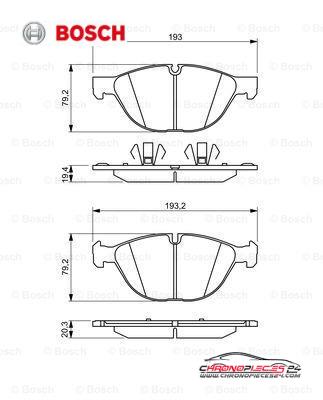 Achat de BOSCH 0 986 494 307 Kit de plaquettes de frein, frein à disque pas chères