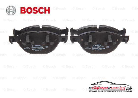 Achat de BOSCH 0 986 494 307 Kit de plaquettes de frein, frein à disque pas chères