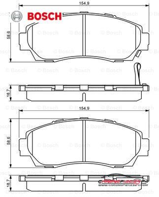 Achat de BOSCH 0 986 494 308 Kit de plaquettes de frein, frein à disque pas chères