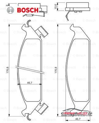 Achat de BOSCH 0 986 494 313 Kit de plaquettes de frein, frein à disque pas chères