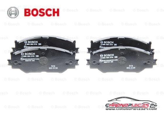 Achat de BOSCH 0 986 494 316 Kit de plaquettes de frein, frein à disque pas chères