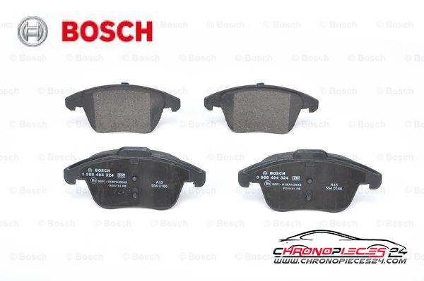 Achat de BOSCH 0 986 494 324 Kit de plaquettes de frein, frein à disque pas chères