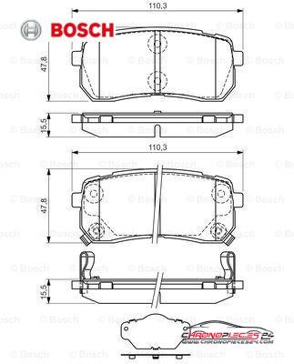 Achat de BOSCH 0 986 494 327 Kit de plaquettes de frein, frein à disque pas chères