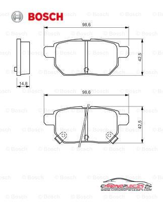 Achat de BOSCH 0 986 494 328 Kit de plaquettes de frein, frein à disque pas chères