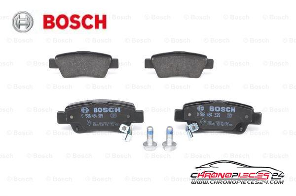 Achat de BOSCH 0 986 494 329 Kit de plaquettes de frein, frein à disque pas chères