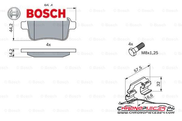 Achat de BOSCH 0 986 494 331 Kit de plaquettes de frein, frein à disque pas chères