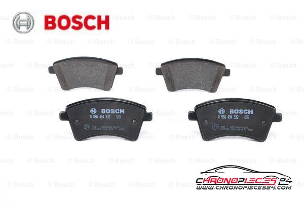 Achat de BOSCH 0 986 494 332 Kit de plaquettes de frein, frein à disque pas chères