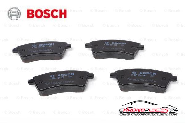 Achat de BOSCH 0 986 494 332 Kit de plaquettes de frein, frein à disque pas chères