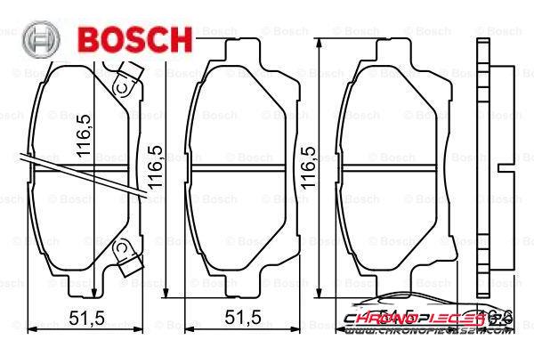 Achat de BOSCH 0 986 494 333 Kit de plaquettes de frein, frein à disque pas chères