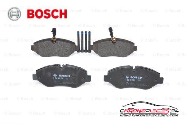 Achat de BOSCH 0 986 494 334 Kit de plaquettes de frein, frein à disque pas chères