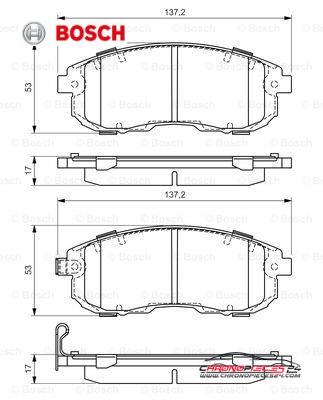 Achat de BOSCH 0 986 494 337 Kit de plaquettes de frein, frein à disque pas chères