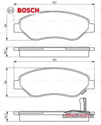 Achat de BOSCH 0 986 494 345 Kit de plaquettes de frein, frein à disque pas chères