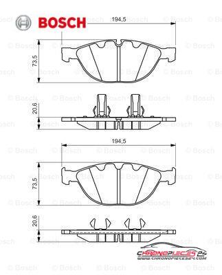 Achat de BOSCH 0 986 494 349 Kit de plaquettes de frein, frein à disque pas chères