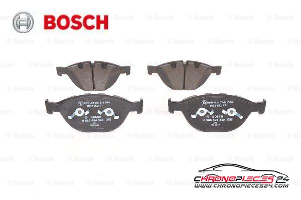 Achat de BOSCH 0 986 494 349 Kit de plaquettes de frein, frein à disque pas chères