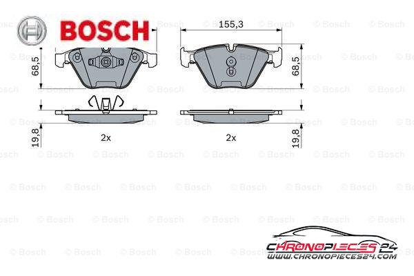 Achat de BOSCH 0 986 494 354 Kit de plaquettes de frein, frein à disque pas chères