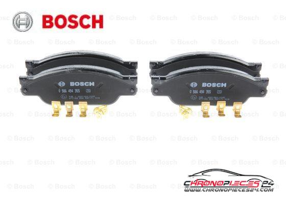 Achat de BOSCH 0 986 494 355 Kit de plaquettes de frein, frein à disque pas chères