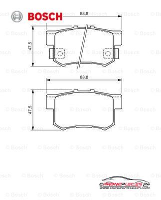 Achat de BOSCH 0 986 494 358 Kit de plaquettes de frein, frein à disque pas chères