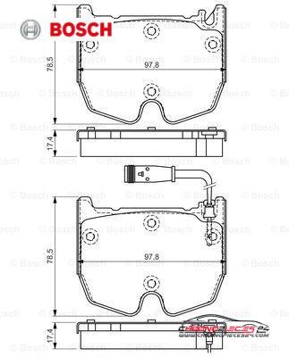 Achat de BOSCH 0 986 494 364 Kit de plaquettes de frein, frein à disque pas chères