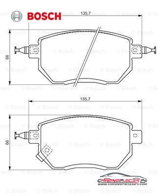 Achat de BOSCH 0 986 494 366 Kit de plaquettes de frein, frein à disque pas chères