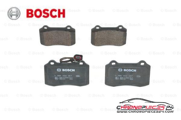 Achat de BOSCH 0 986 494 367 Kit de plaquettes de frein, frein à disque pas chères