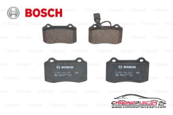 Achat de BOSCH 0 986 494 367 Kit de plaquettes de frein, frein à disque pas chères