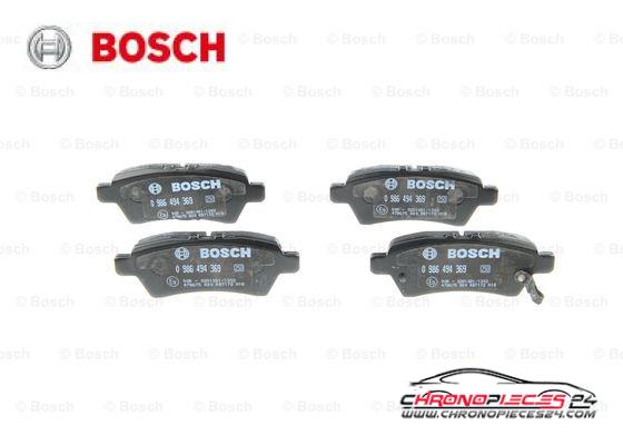 Achat de BOSCH 0 986 494 369 Kit de plaquettes de frein, frein à disque pas chères