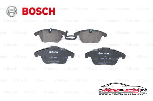 Achat de BOSCH 0 986 494 371 Kit de plaquettes de frein, frein à disque pas chères