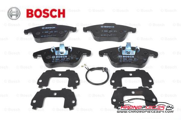 Achat de BOSCH 0 986 494 371 Kit de plaquettes de frein, frein à disque pas chères