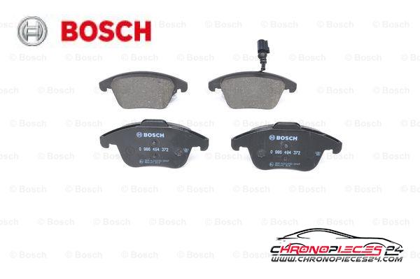 Achat de BOSCH 0 986 494 372 Kit de plaquettes de frein, frein à disque pas chères