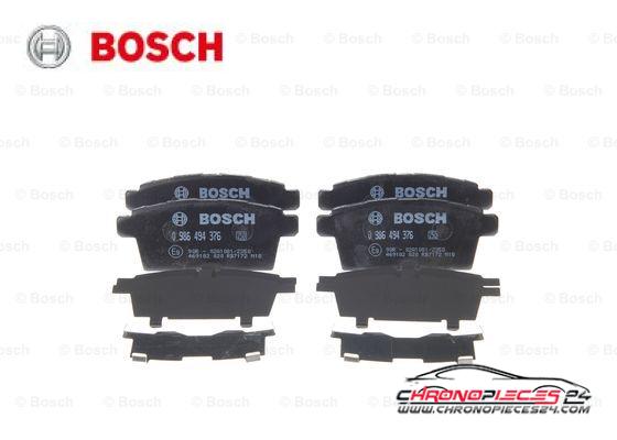 Achat de BOSCH 0 986 494 376 Kit de plaquettes de frein, frein à disque pas chères