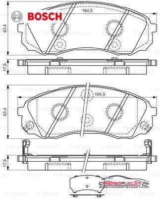 Achat de BOSCH 0 986 494 377 Kit de plaquettes de frein, frein à disque pas chères