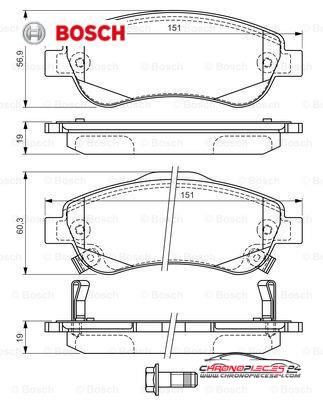 Achat de BOSCH 0 986 494 379 Kit de plaquettes de frein, frein à disque pas chères