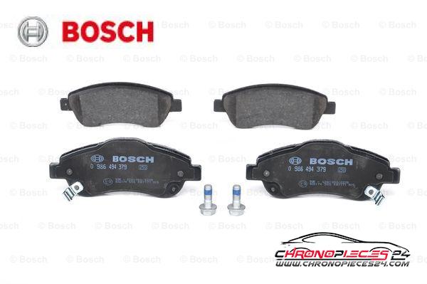 Achat de BOSCH 0 986 494 379 Kit de plaquettes de frein, frein à disque pas chères