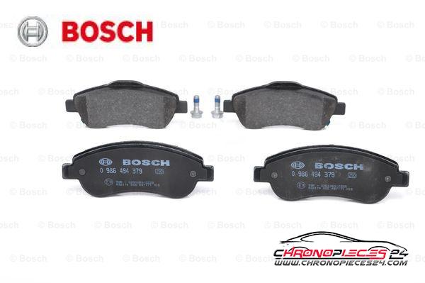 Achat de BOSCH 0 986 494 379 Kit de plaquettes de frein, frein à disque pas chères