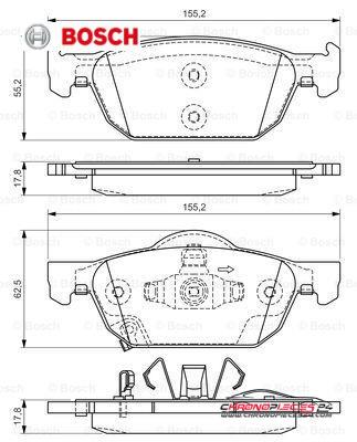 Achat de BOSCH 0 986 494 383 Kit de plaquettes de frein, frein à disque pas chères