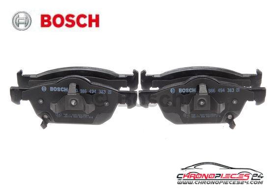 Achat de BOSCH 0 986 494 383 Kit de plaquettes de frein, frein à disque pas chères