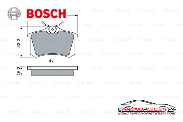 Achat de BOSCH 0 986 494 387 Kit de plaquettes de frein, frein à disque pas chères