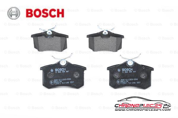 Achat de BOSCH 0 986 494 387 Kit de plaquettes de frein, frein à disque pas chères