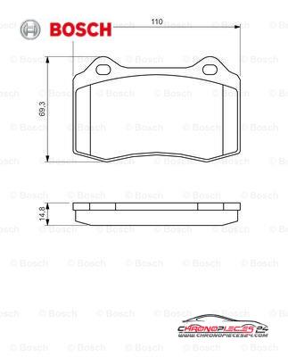 Achat de BOSCH 0 986 494 393 Kit de plaquettes de frein, frein à disque pas chères