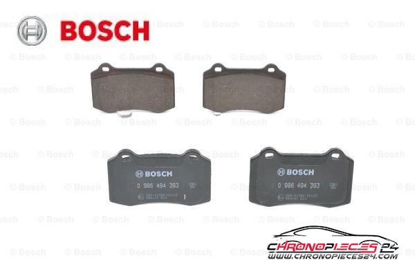 Achat de BOSCH 0 986 494 393 Kit de plaquettes de frein, frein à disque pas chères