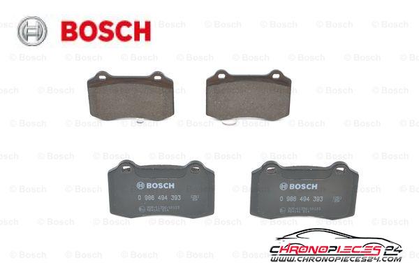 Achat de BOSCH 0 986 494 393 Kit de plaquettes de frein, frein à disque pas chères