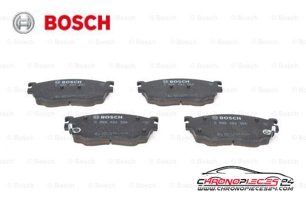 Achat de BOSCH 0 986 494 394 Kit de plaquettes de frein, frein à disque pas chères