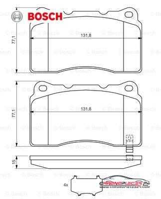 Achat de BOSCH 0 986 494 395 Kit de plaquettes de frein, frein à disque pas chères