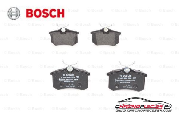 Achat de BOSCH 0 986 494 399 Kit de plaquettes de frein, frein à disque pas chères