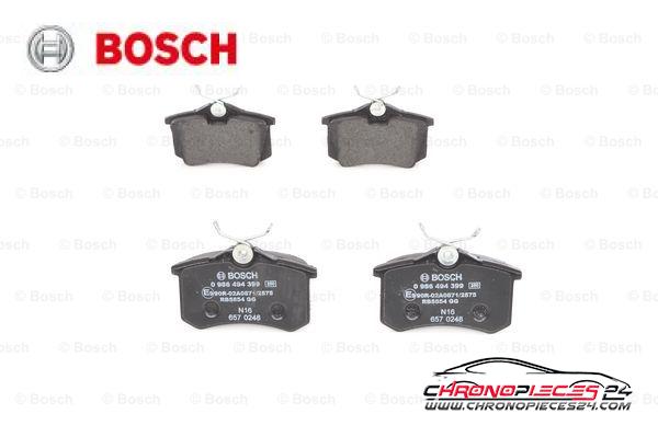 Achat de BOSCH 0 986 494 399 Kit de plaquettes de frein, frein à disque pas chères