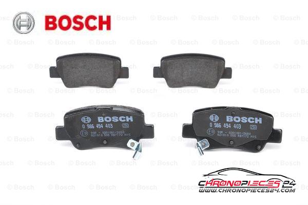 Achat de BOSCH 0 986 494 403 Kit de plaquettes de frein, frein à disque pas chères