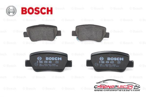 Achat de BOSCH 0 986 494 403 Kit de plaquettes de frein, frein à disque pas chères