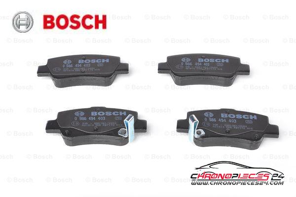 Achat de BOSCH 0 986 494 403 Kit de plaquettes de frein, frein à disque pas chères