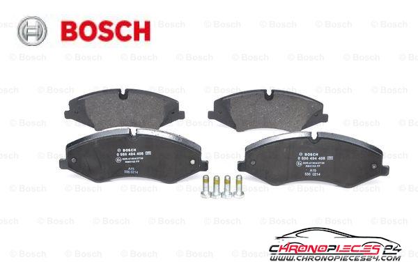 Achat de BOSCH 0 986 494 408 Kit de plaquettes de frein, frein à disque pas chères