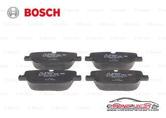 Achat de BOSCH 0 986 494 409 Kit de plaquettes de frein, frein à disque pas chères